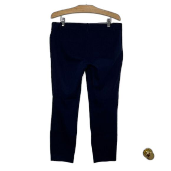 J.CREW J CREW NAVY BLUE MINNIE SKINNY SLIM LEG TROUSER PANTS SIDE ZIP SIZE 8 - Picture 6 of 8